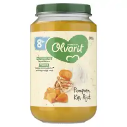 Albert Heijn Olvarit Pompoen kip rijst 8m+ aanbieding