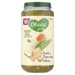 Albert Heijn Olvarit Risotto doperwten kalkoen 18m+ aanbieding
