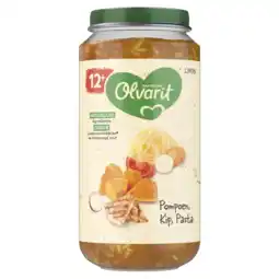 Albert Heijn Olvarit Pompoen kip pasta 12m+ aanbieding