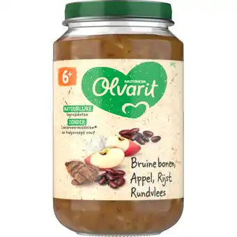 Albert Heijn Olvarit Bruine boon appel rundvlees rijst 6m+ aanbieding