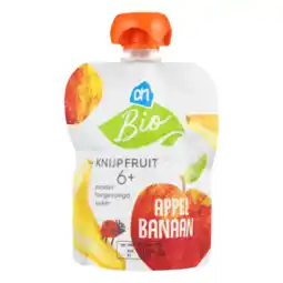Albert Heijn AH Biologisch Knijpfruit appel banaan 6m+ aanbieding