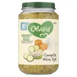 Albert Heijn Olvarit Courgette witvis rijst 8m+ aanbieding