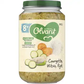 Albert Heijn Olvarit Courgette witvis rijst 8m+ aanbieding