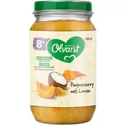 Albert Heijn Olvarit Pompoen curry met linzen 8m+ aanbieding