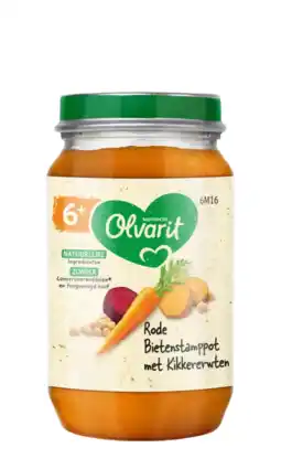 Albert Heijn Olvarit Rode bietstamppot met kikkererwten 6m+ aanbieding