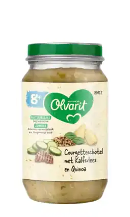Albert Heijn Olvarit Courgetteschotel kalfsvlees quinoa 8m+ aanbieding