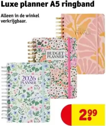 Kruidvat Luxe planner A5 ringband aanbieding