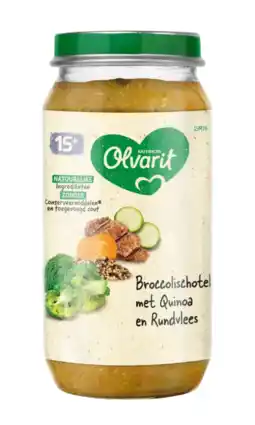 Albert Heijn Olvarit Broccolischotel quinoa rundvlees 15m+ aanbieding