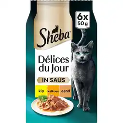 Albert Heijn Sheba Délices du jour in saus kip & kalkoen aanbieding