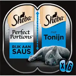Albert Heijn Sheba Perfect portions tonijn in saus aanbieding
