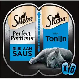 Albert Heijn Sheba Perfect portions tonijn in saus aanbieding