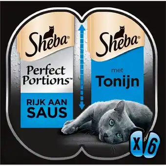 Albert Heijn Sheba Perfect portions tonijn in saus aanbieding