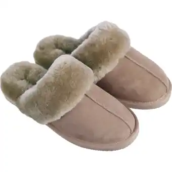 Albert Heijn Greyhound Sloffen suede taupe maat 40-41 aanbieding