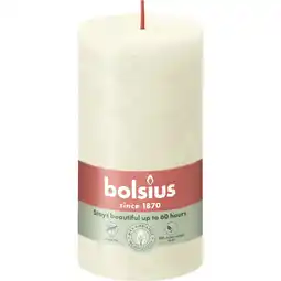 Albert Heijn Bolsius Rustieke kaars ivoor 13cm aanbieding