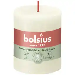 Albert Heijn Bolsius Rustieke kaars ivoor 8cm aanbieding