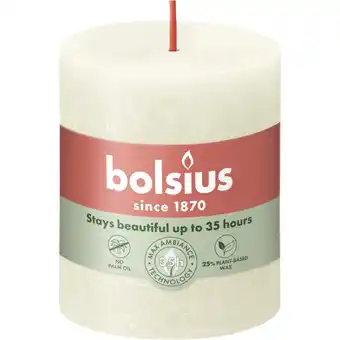 Albert Heijn Bolsius Rustieke kaars ivoor 8cm aanbieding