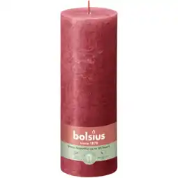 Albert Heijn Bolsius Rustieke kaars 19cm rood aanbieding