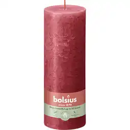 Albert Heijn Bolsius Rustieke kaars 19cm rood aanbieding