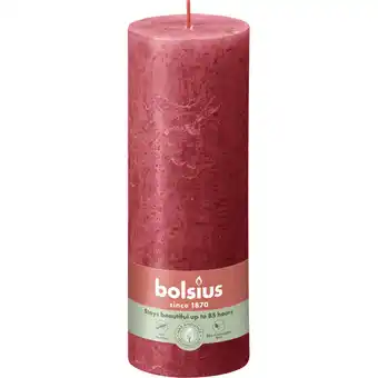 Albert Heijn Bolsius Rustieke kaars 19cm rood aanbieding