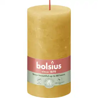Albert Heijn Bolsius Rustieke kaars okergeel 13cm aanbieding