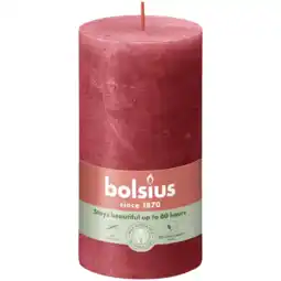Albert Heijn Bolsius Rustieke kaars 13cm rood aanbieding