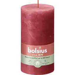 Albert Heijn Bolsius Rustieke kaars 13cm rood aanbieding