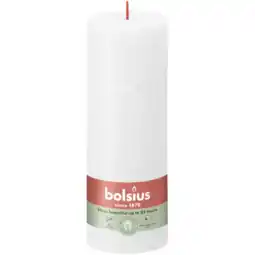 Albert Heijn Bolsius Rustieke kaars wit 19cm aanbieding