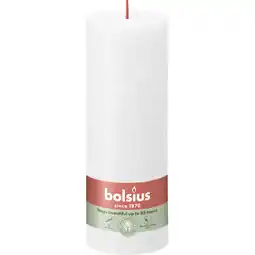 Albert Heijn Bolsius Rustieke kaars wit 19cm aanbieding