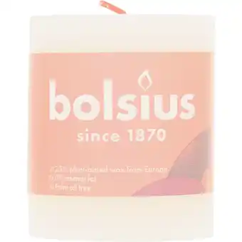 Albert Heijn Bolsius Rustieke kaars wit 8cm aanbieding