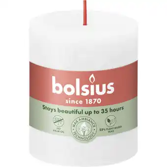 Albert Heijn Bolsius Rustieke kaars wit 8cm aanbieding