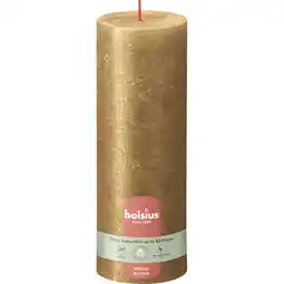 Albert Heijn Bolsius Rustieke kaars shimmer goud 19cm aanbieding
