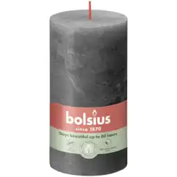 Albert Heijn Bolsius Rustieke kaars antraciet 13cm aanbieding