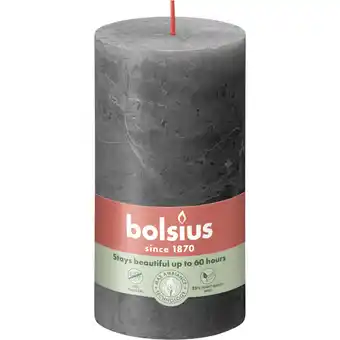 Albert Heijn Bolsius Rustieke kaars antraciet 13cm aanbieding