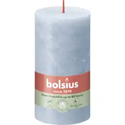 Albert Heijn Bolsius Rustieke stompkaars 13cm sky blue aanbieding