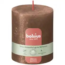 Albert Heijn Bolsius Rustieke kaars 8cm koper aanbieding