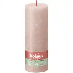 Albert Heijn Bolsius Rustieke kaars 19cm misty pink aanbieding