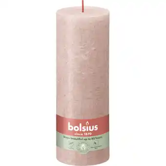 Albert Heijn Bolsius Rustieke kaars 19cm misty pink aanbieding