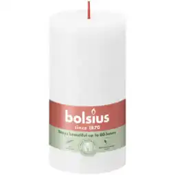 Albert Heijn Bolsius Rustieke kaars wit 13cm aanbieding