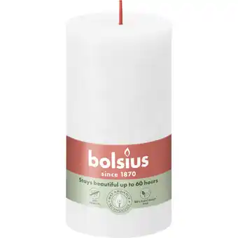 Albert Heijn Bolsius Rustieke kaars wit 13cm aanbieding
