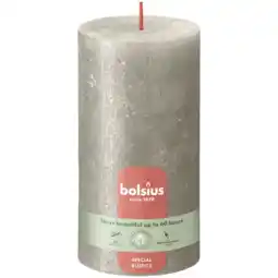 Albert Heijn Bolsius Rustieke kaars shimmer champagne 13cm aanbieding