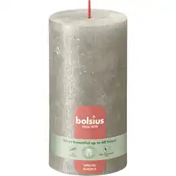 Albert Heijn Bolsius Rustieke kaars shimmer champagne 13cm aanbieding