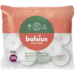 Albert Heijn Bolsius Theelichten maxi 10 uur aanbieding
