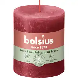 Albert Heijn Bolsius Rustieke kaars 8cm rood aanbieding