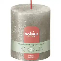 Albert Heijn Bolsius Rustieke kaars shimmer champagne 8cm aanbieding