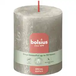 Albert Heijn Bolsius Rustieke kaars shimmer champagne 8cm aanbieding
