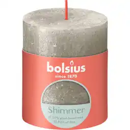Albert Heijn Bolsius Rustieke kaars shimmer champagne 8cm aanbieding