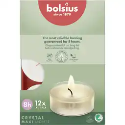 Albert Heijn Bolsius Waxinelichtje maxi clear cup 8 aanbieding