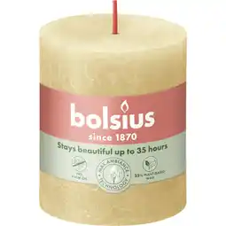 Albert Heijn Bolsius Rustieke kaars beige 8cm aanbieding