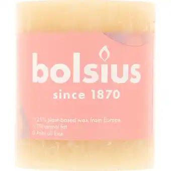 Albert Heijn Bolsius Rustieke kaars beige 8cm aanbieding