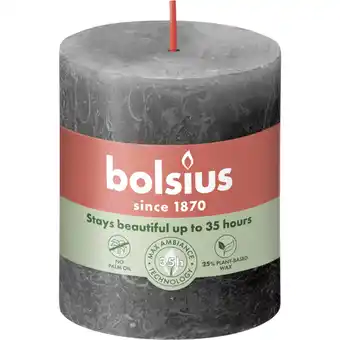Albert Heijn Bolsius Rustieke kaars antraciet 8cm aanbieding